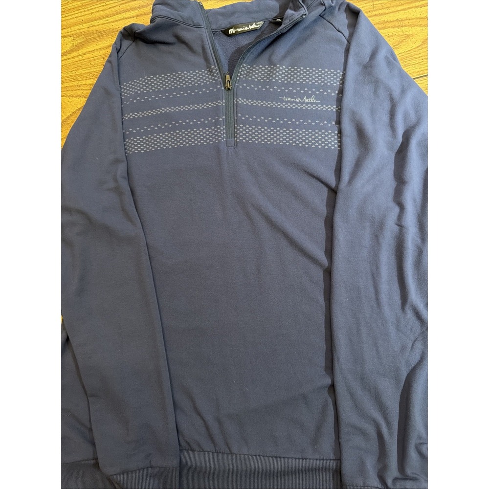 TravisMathew Mens XXL Quarter Zip Pullover Navy Blue Golf Fleece Jacket